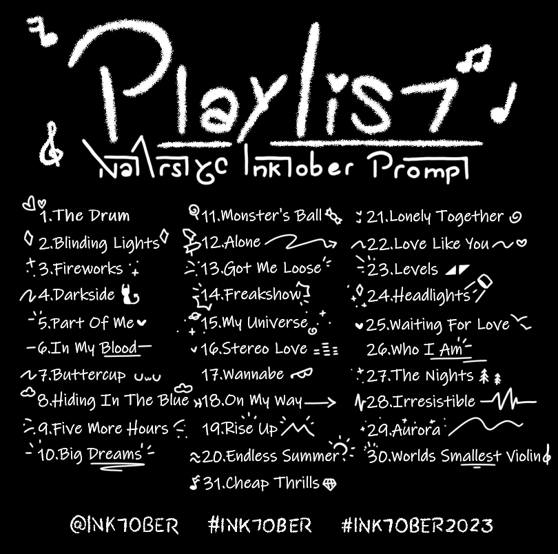 Playlist Inktober Prompt