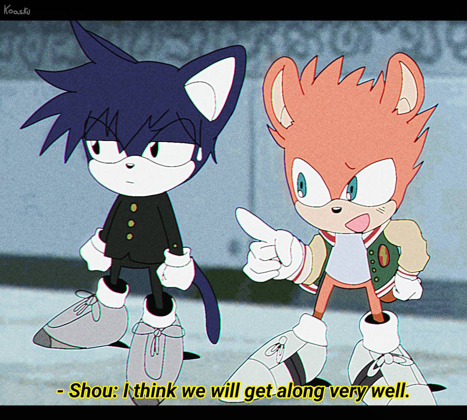 Shou Staring At Ritsu ristu and shou by koasku on DeviantArt