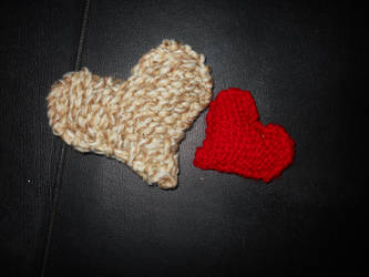 Knitted Heart Pillows/plushies