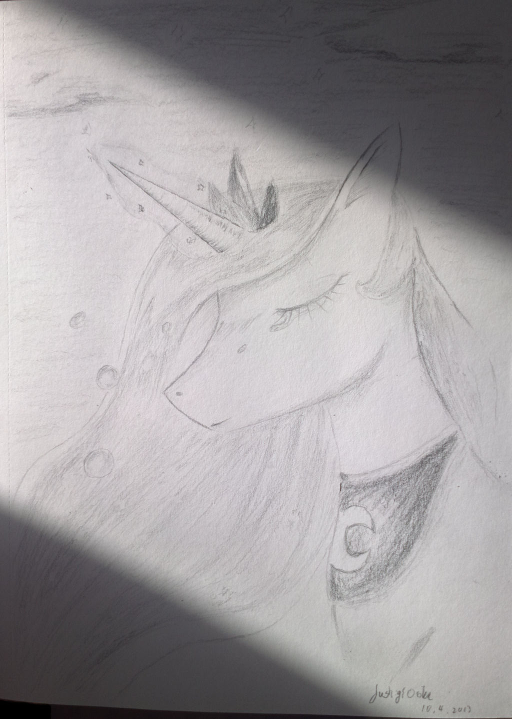Princess Luna Mlp Pencil Drawing By Fushigiooka On Deviantart