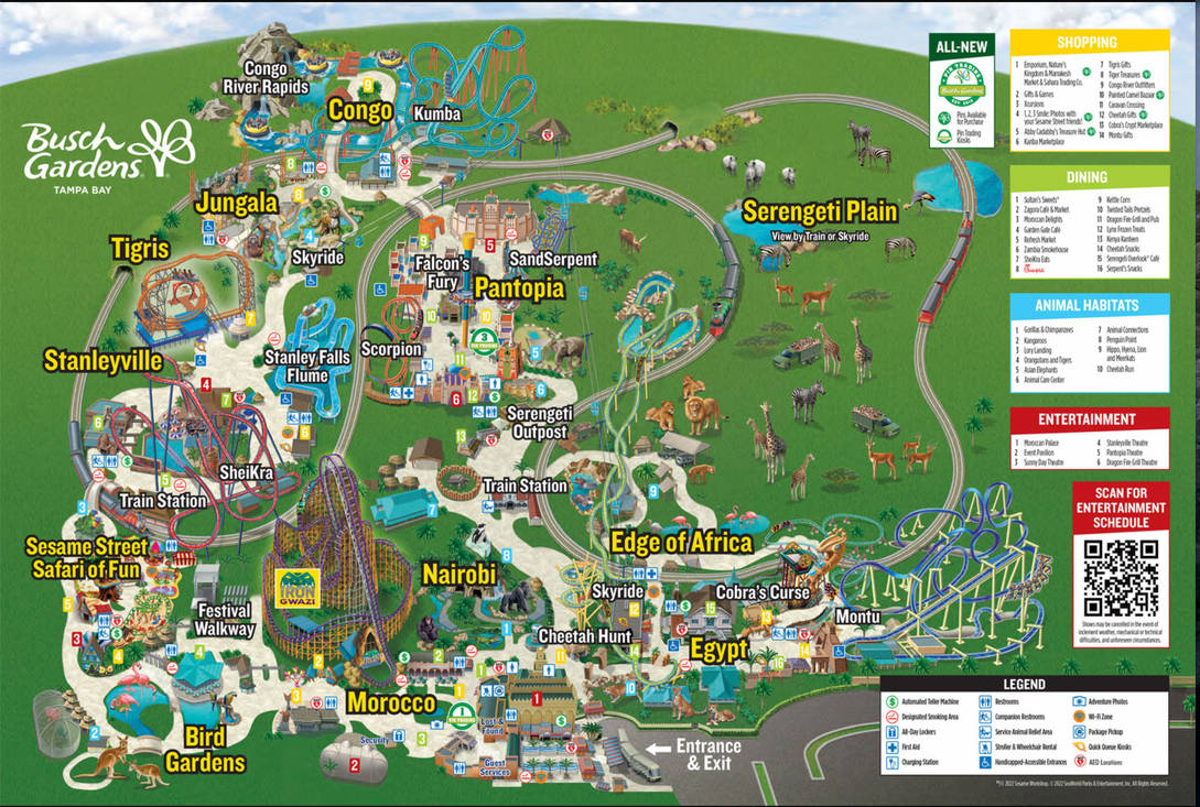 Busch Gardens Tampa Map 2022 by Xkrantz on DeviantArt