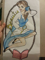 belle tattoo colored