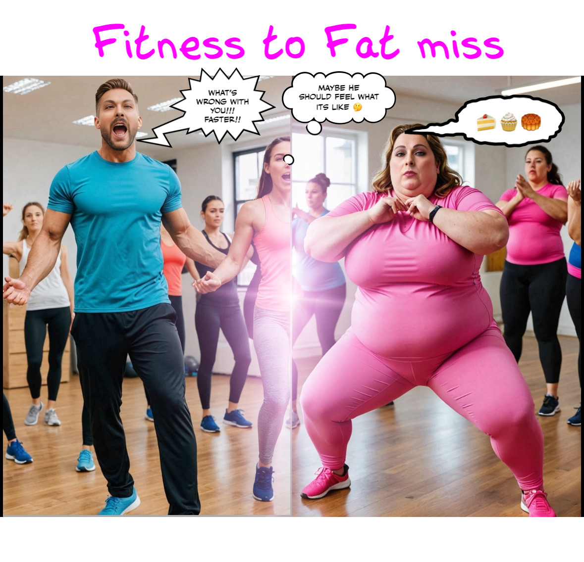 Deviantart Miss Shapely Vector Fitness to Fat Miss by sophietransforms on DeviantArt