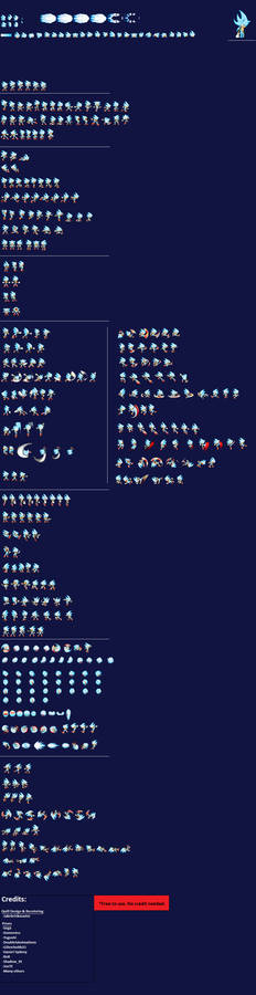 Hyper Sonic Sprite Sheet