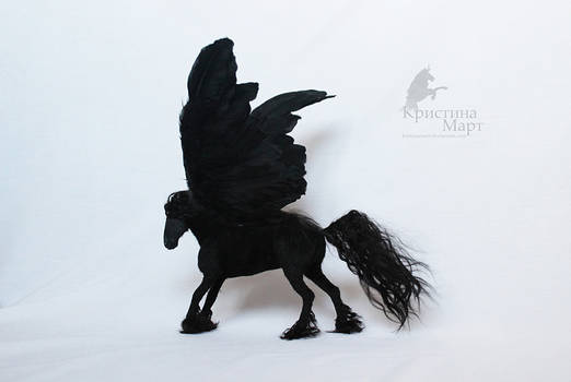 Black Pegasus Poseable Art Doll