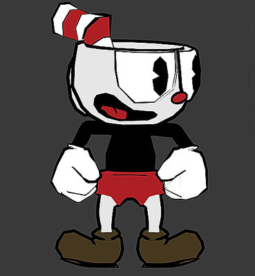 Cuphead Low Poly model