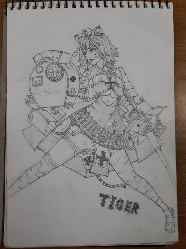 Tank Personification Tiger Tank personification girl by Uhwa6550 on DeviantArt