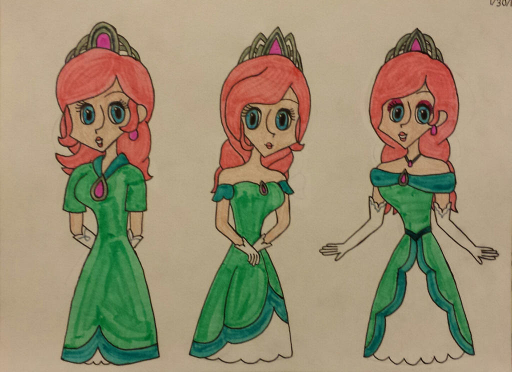 Unnamed Mario Princess OC in 3 Designs