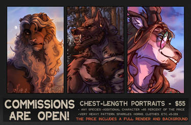 COMMISSIONS OPEN [Busts with background]