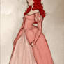 Pink Dress Ariel, colored
