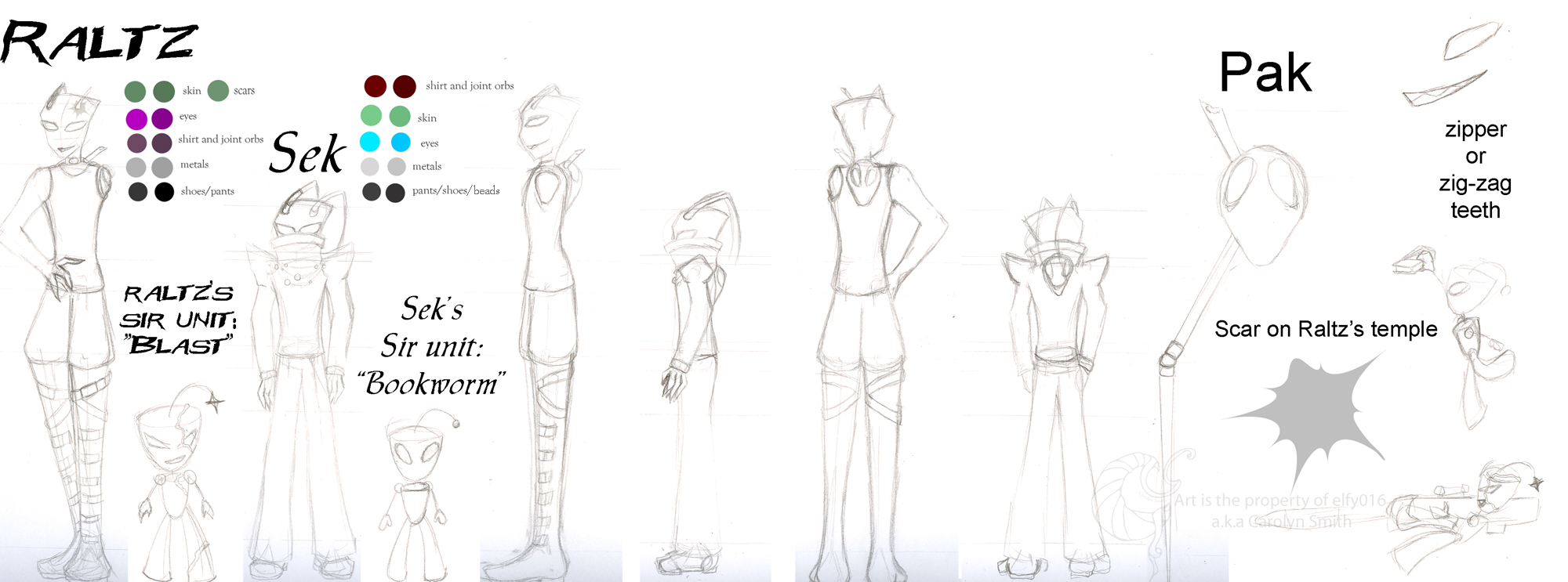 Raltz and Sek charactor sheet