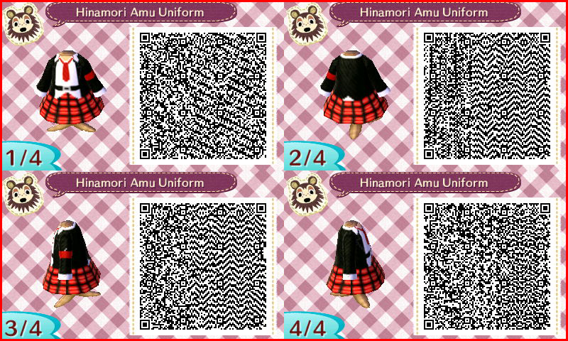 ~Animal Crossing~ QR Codes - Hinamori Amu Uniform