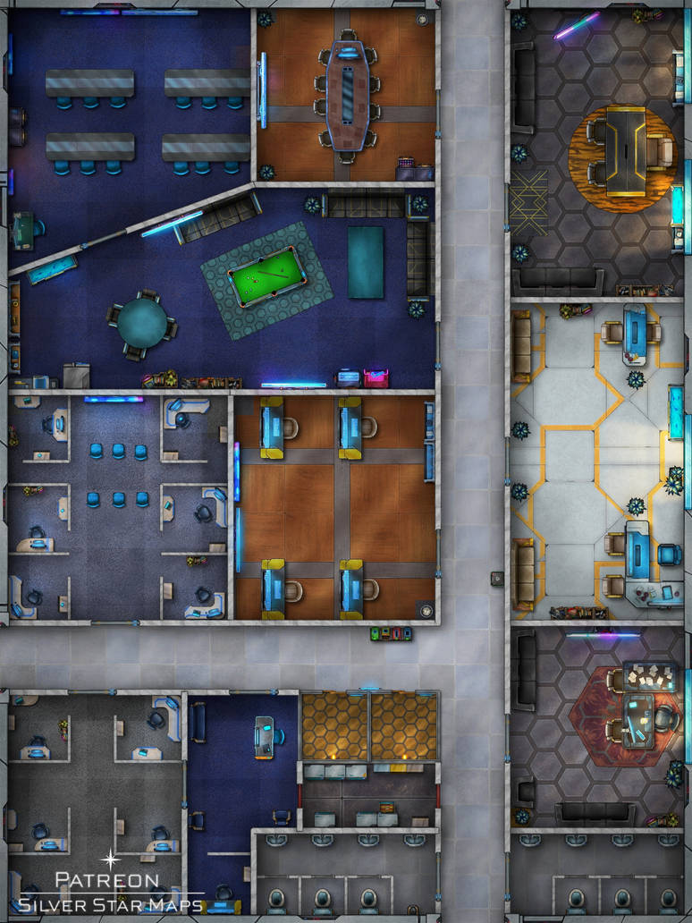 Corporate Office Battlemap by SilverStarMaps on DeviantArt
