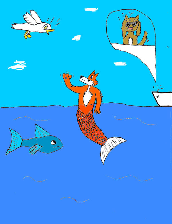 fox mermaid by foxmacro on DeviantArt