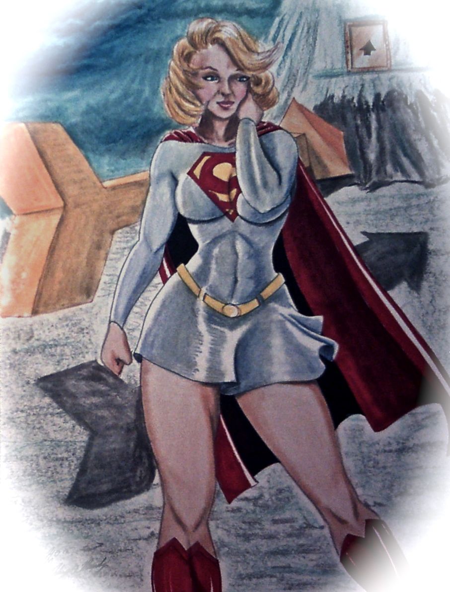 SUPERGIRL AT THE FRONT DOOR. 616