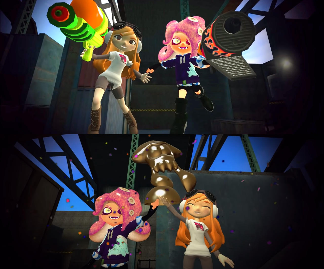 Human Meggy and Desti won Splatfest by Yusaku-Ikeda on DeviantArt