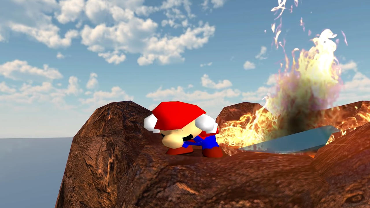 Mario Buring Mario burn Luigi in the volcano by Yusaku-Ikeda on DeviantArt