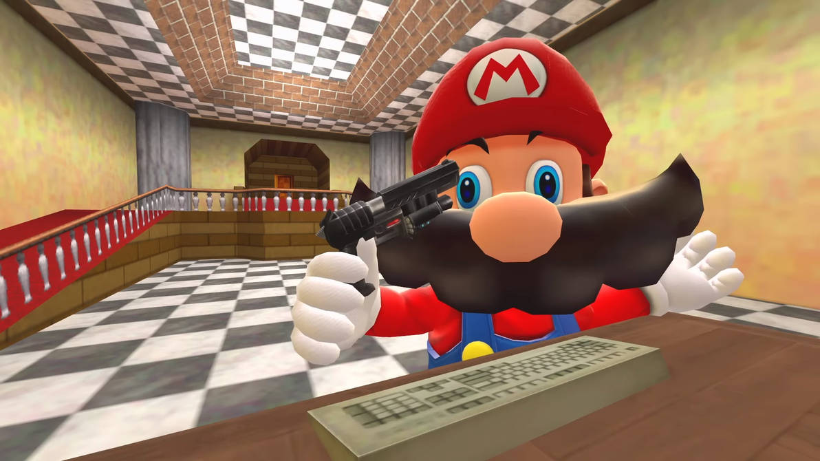 Mario point the gun on his head by Yusaku-Ikeda on DeviantArt