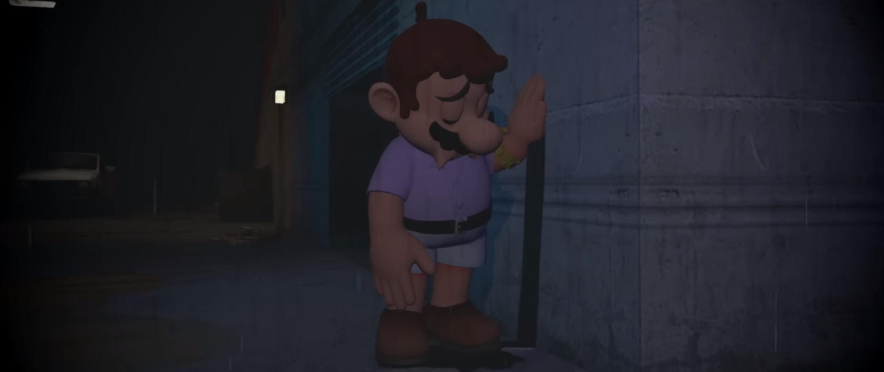 Mario standing outside of the rain by Yusaku-Ikeda on DeviantArt