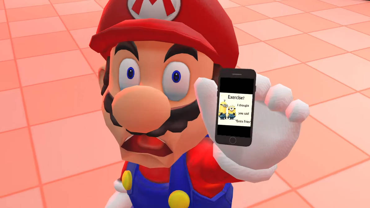 Mario showing his meme on Iphone by Yusaku-Ikeda on DeviantArt