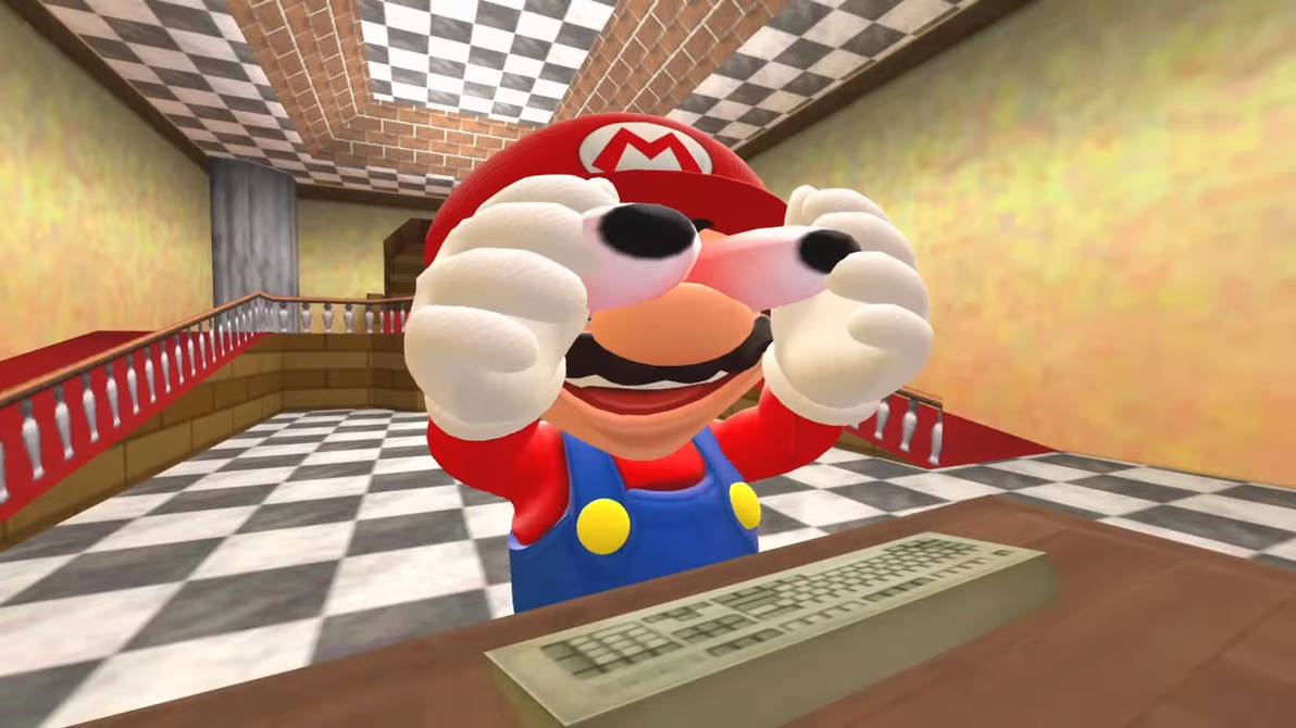 Mario stretch his eyes by Yusaku-Ikeda on DeviantArt