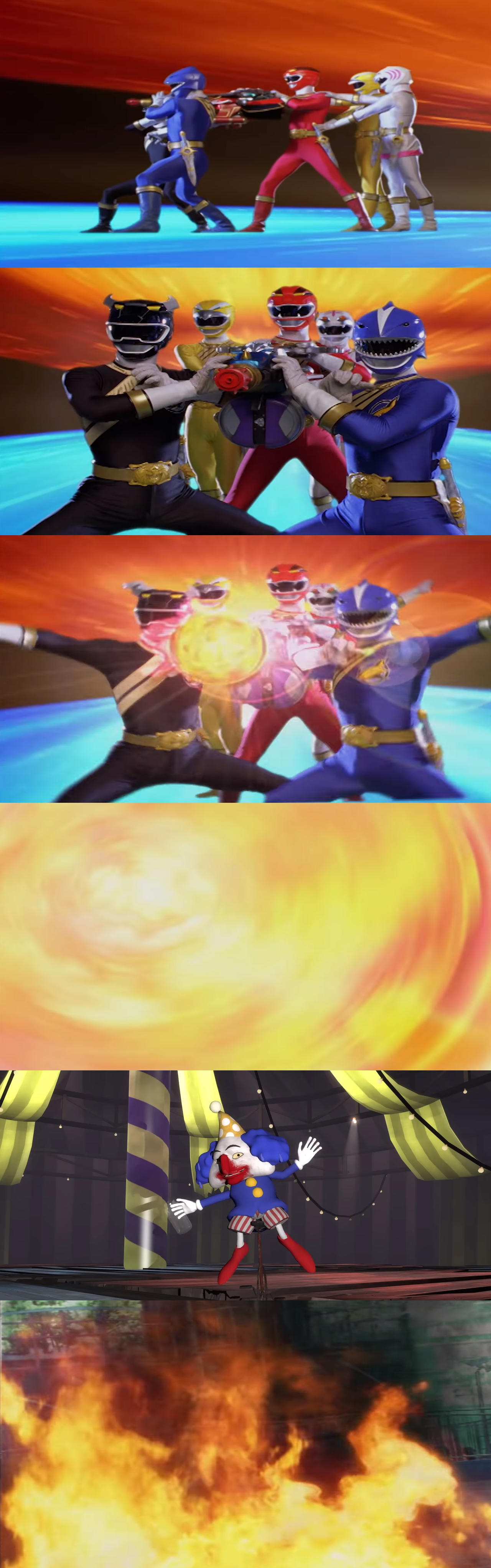 Wild Force Rangers destroy the clown by Yusaku-Ikeda on DeviantArt