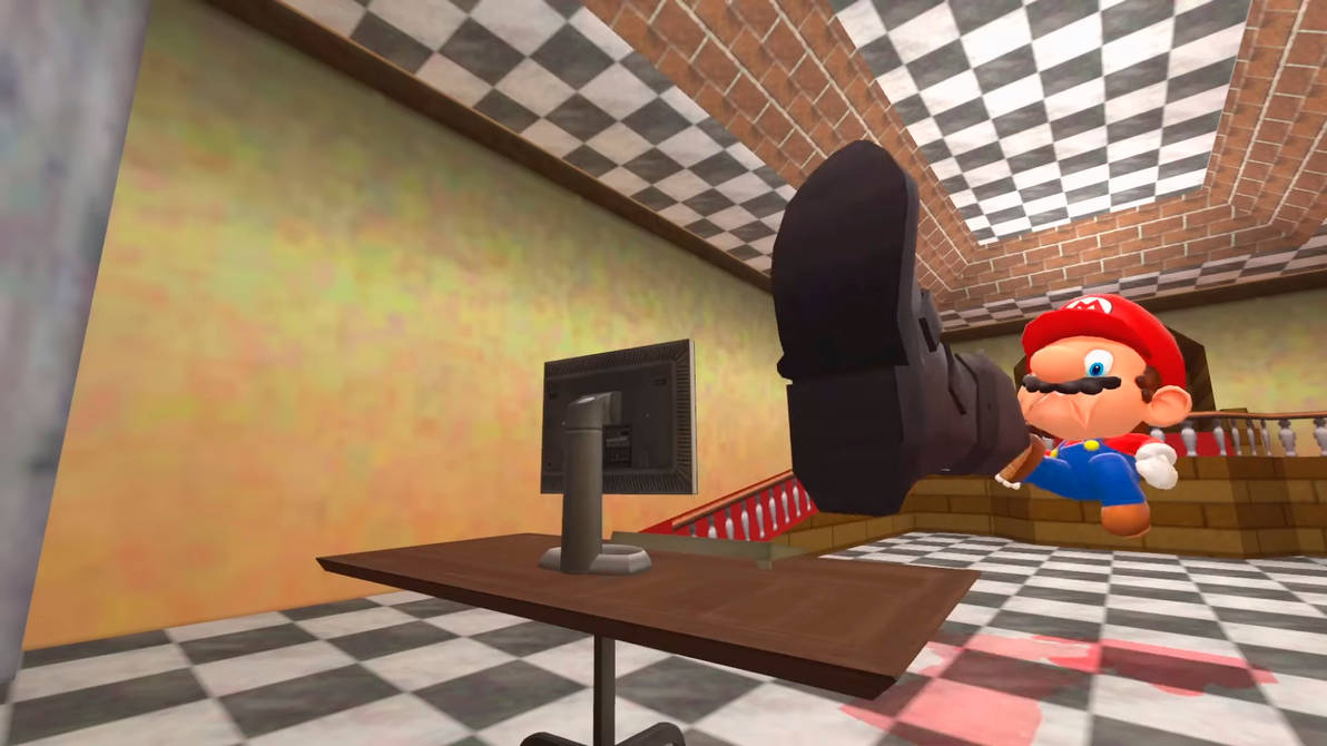 Mario With Boot Mario's going to kicked computer with giant boot by Yusaku-Ikeda on ...