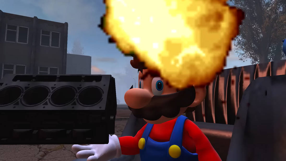 Mario's cowboy hat explode by Yusaku-Ikeda on DeviantArt