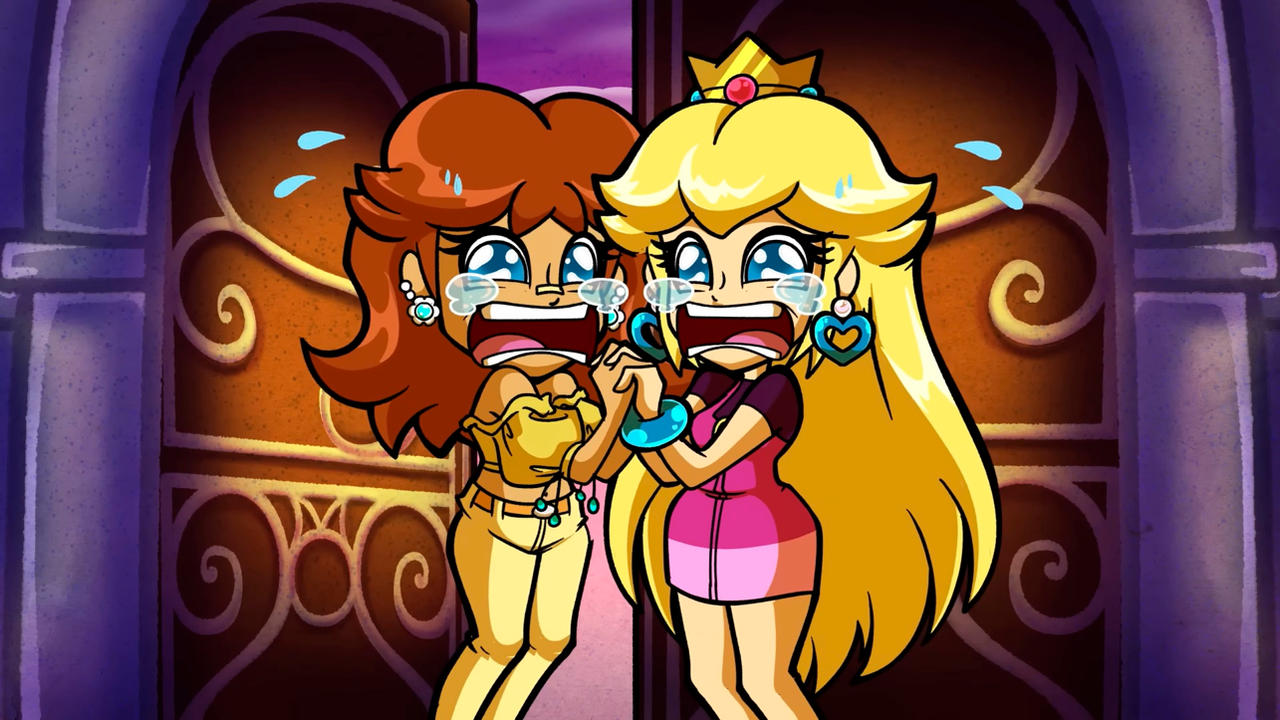 Peach and Daisy screaming by Yusaku-Ikeda on DeviantArt