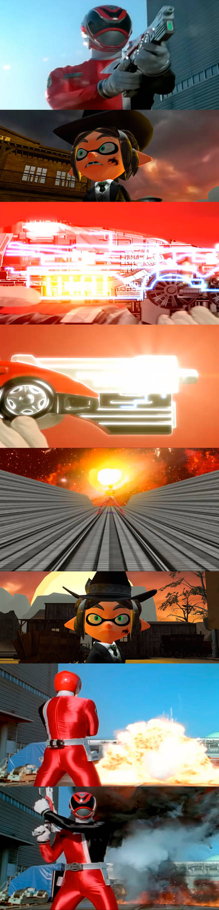 SPD red ranger destroy Wren by Yusaku-Ikeda on DeviantArt