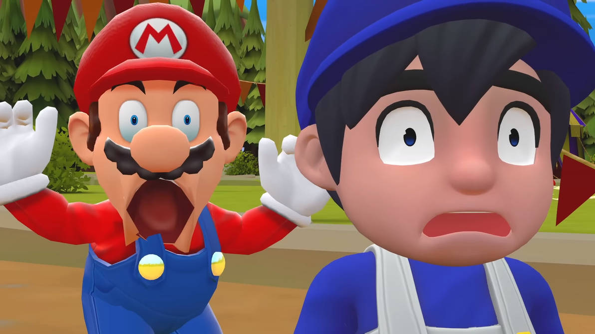Mario and SMG4 shocked by Yusaku-Ikeda on DeviantArt