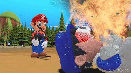 Mario put fire out on SMG4 with hose pipe by Yusaku-Ikeda on DeviantArt