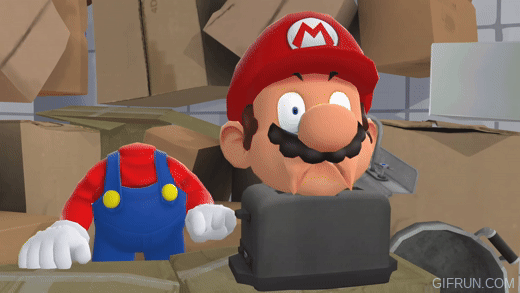 Mario's head went in the toaster by Yusaku-Ikeda on DeviantArt