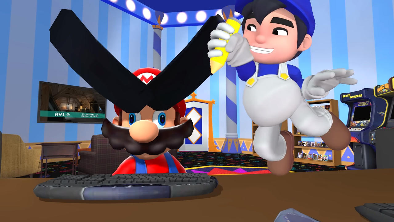 SMG4 drew big eyebrow on Mario by Yusaku-Ikeda on DeviantArt