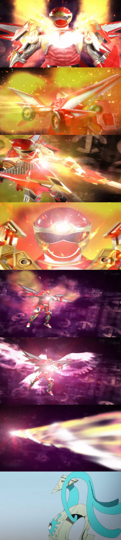 Red Wind Ranger destroy Gumgozen by Yusaku-Ikeda on DeviantArt
