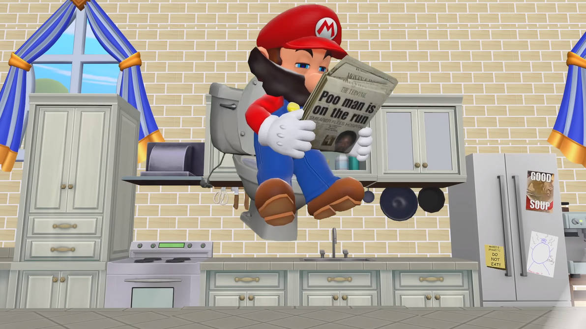 Constipation Mario Mario's on the toilet and reading newspaper by Yusaku-Ikeda on DeviantArt