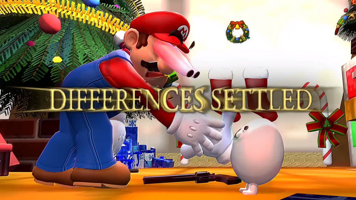 Mario Shivering Mario and Eggdog shaking hands by Yusaku-Ikeda on DeviantArt