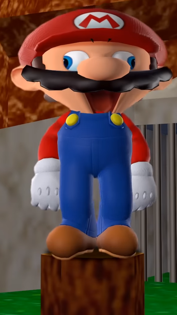 Mario Pointing At Rope Mario standing on the pole of Chain Chomp by Yusaku-Ikeda on DeviantArt