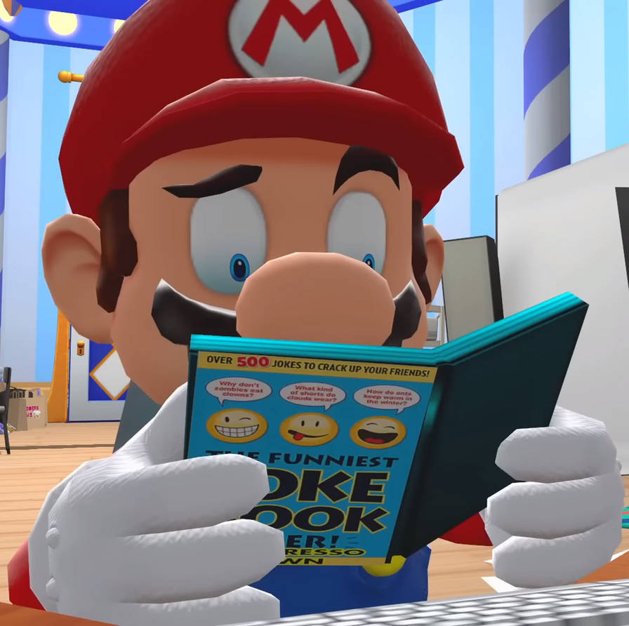 Mario Reading A Note Mario reading the Joke Book by Yusaku-Ikeda on DeviantArt