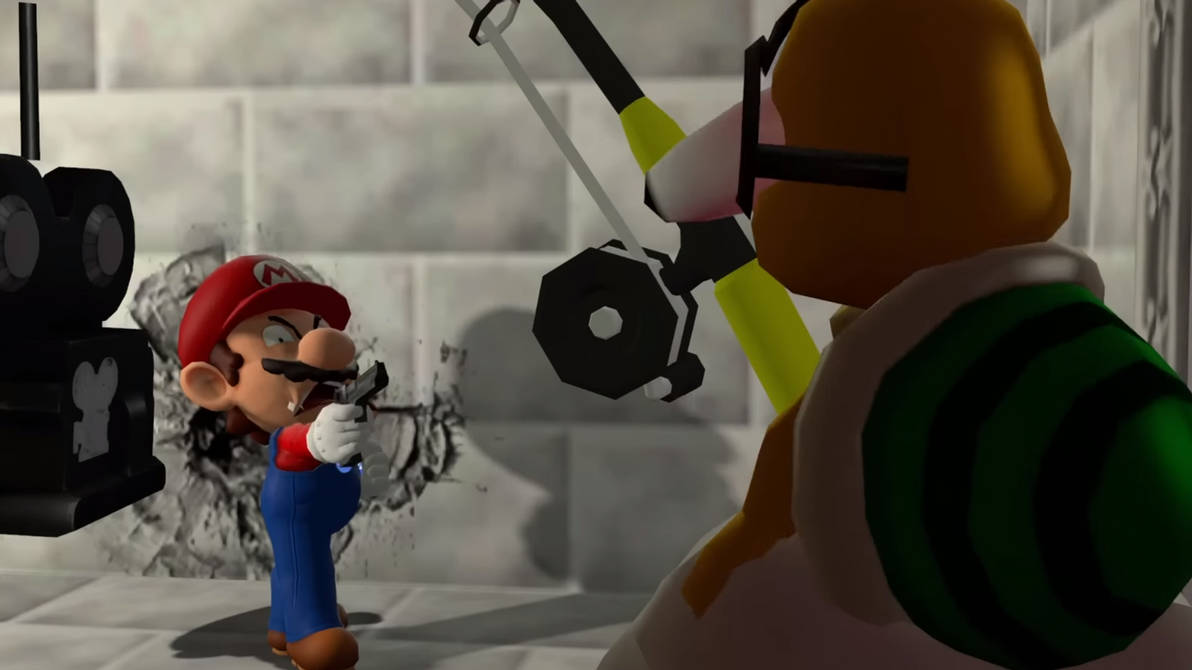 Mario point gun at Lakitu by Yusaku-Ikeda on DeviantArt