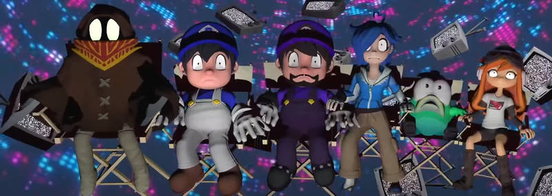 SMG4 and his friends on Actor chair