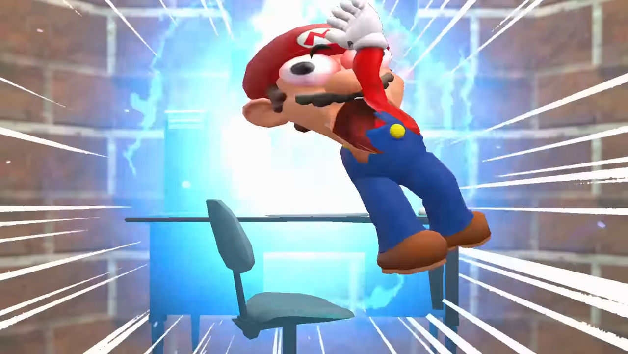 Mario get sucked in the computer by Yusaku-Ikeda on DeviantArt