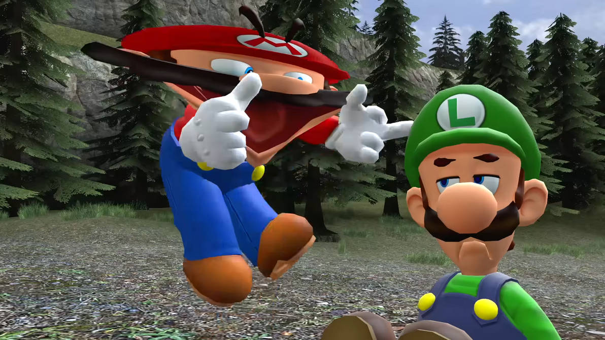 Mario give Luigi the middle finger by Yusaku-Ikeda on DeviantArt