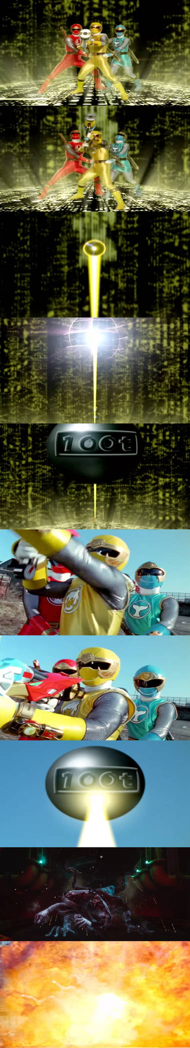 Wind Rangers destroy Doey by Yusaku-Ikeda on DeviantArt