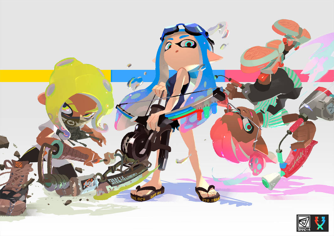 Splatoon Sea Deviantart Splatoon 3 - Land, Sea and Air by Yusaku-Ikeda on DeviantArt