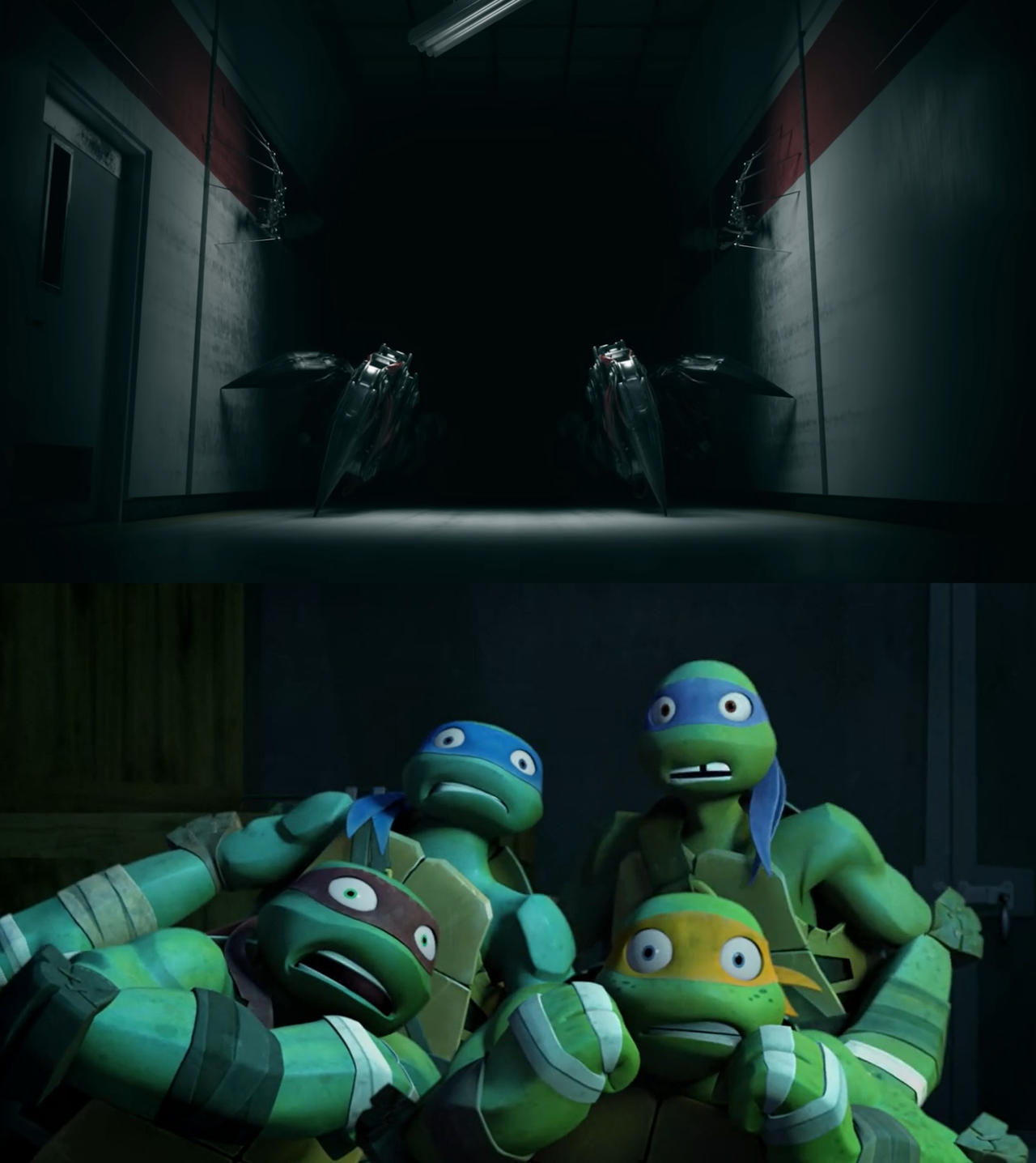 Scared Ninja Ninja Turtles scared of The Prototype by Yusaku-Ikeda on DeviantArt