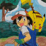 Ash playing with his Pika