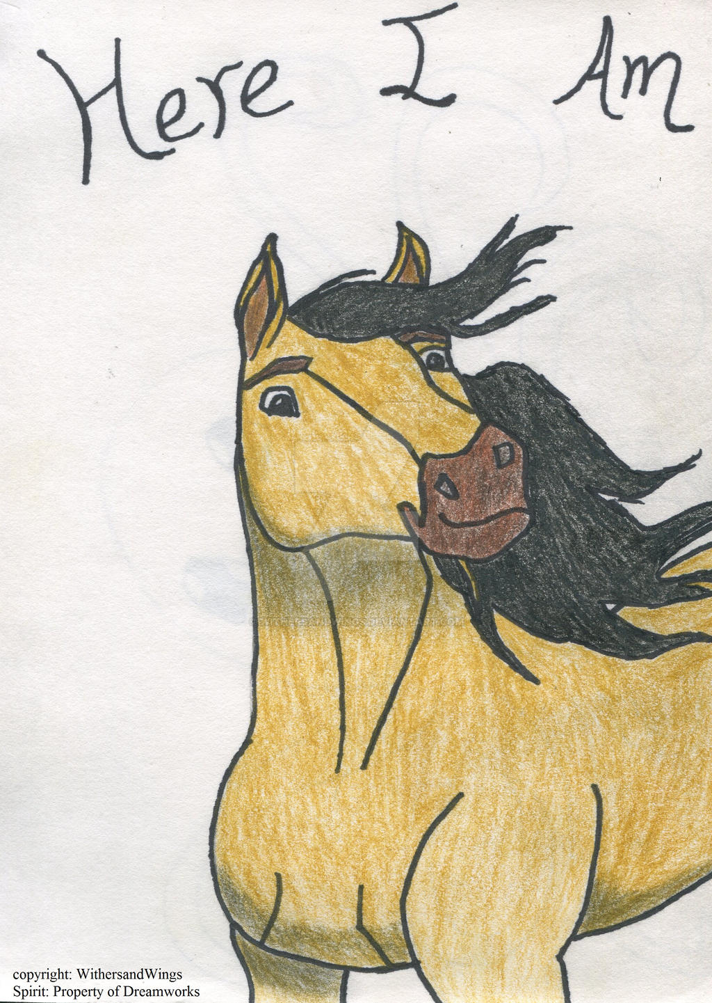 Spirit Drawing Original by WithersandWings on DeviantArt