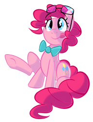 Pinkie with glasses and a bowtie