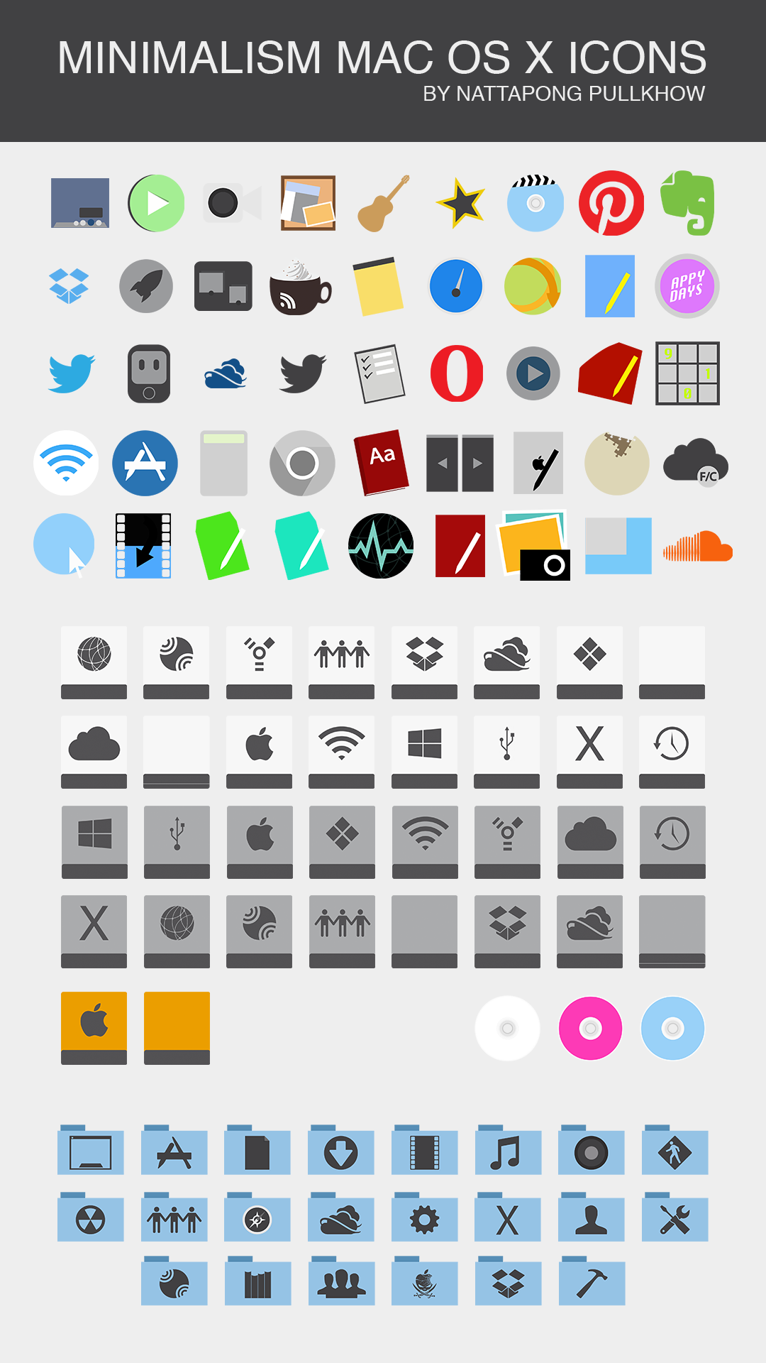 MINIMALISM : MAC OS X ICONS V4 by xenatt